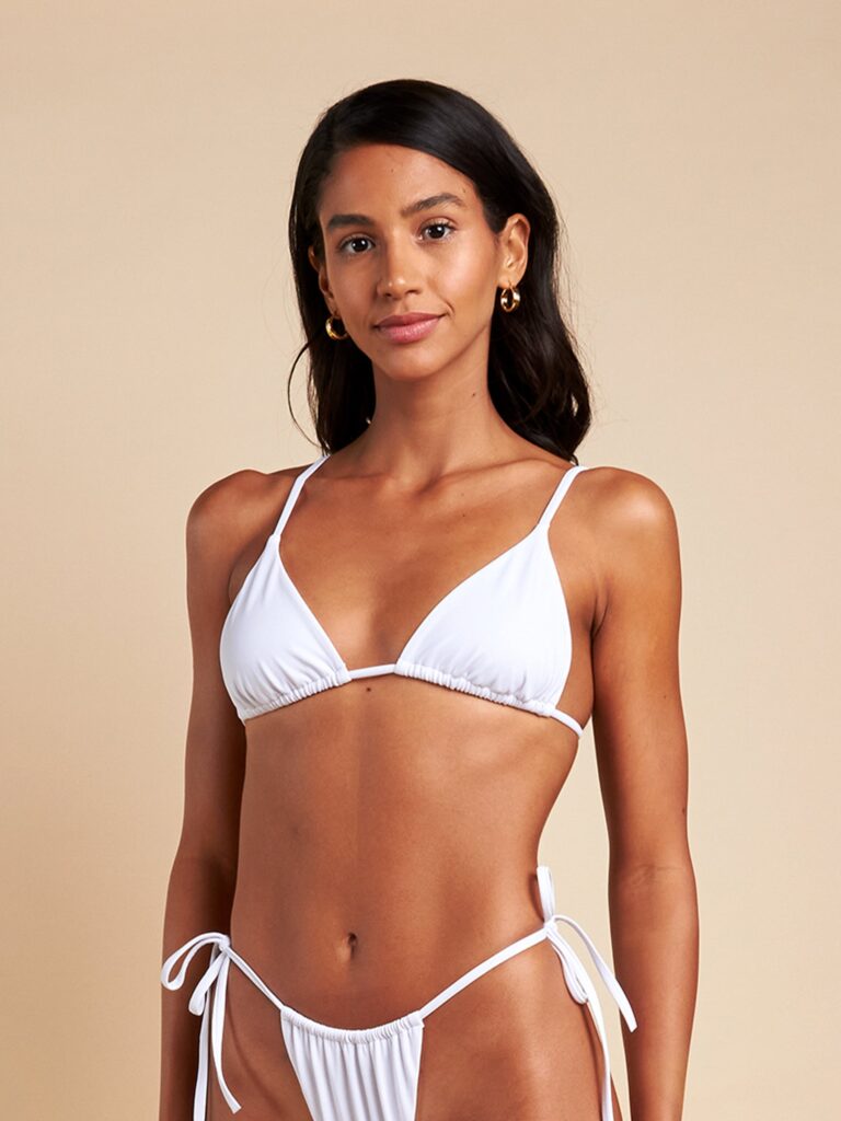 The Billie Bikini Top in Cloud Nine