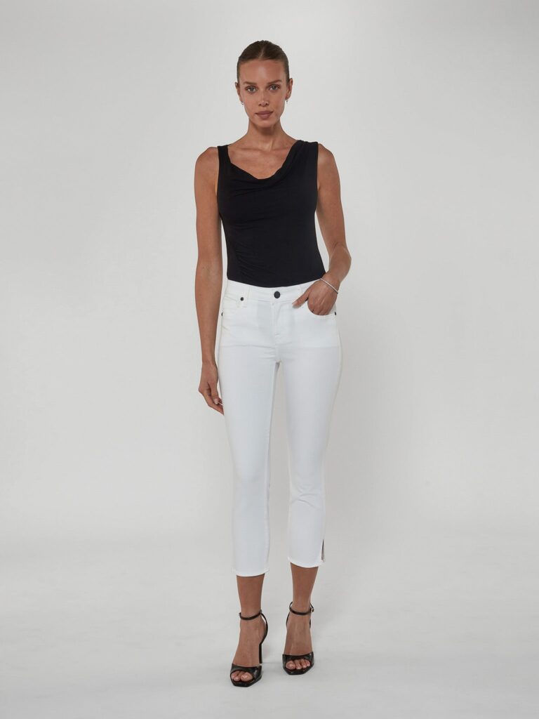 Bowery Pedal Pusher in Eternal White